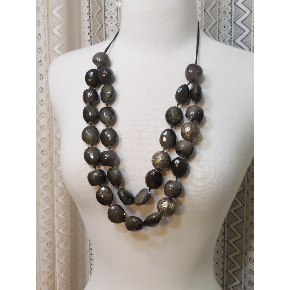1990s Chicos Necklace Chunky Earthy Statement Layered Southwestern Vintage Y2K